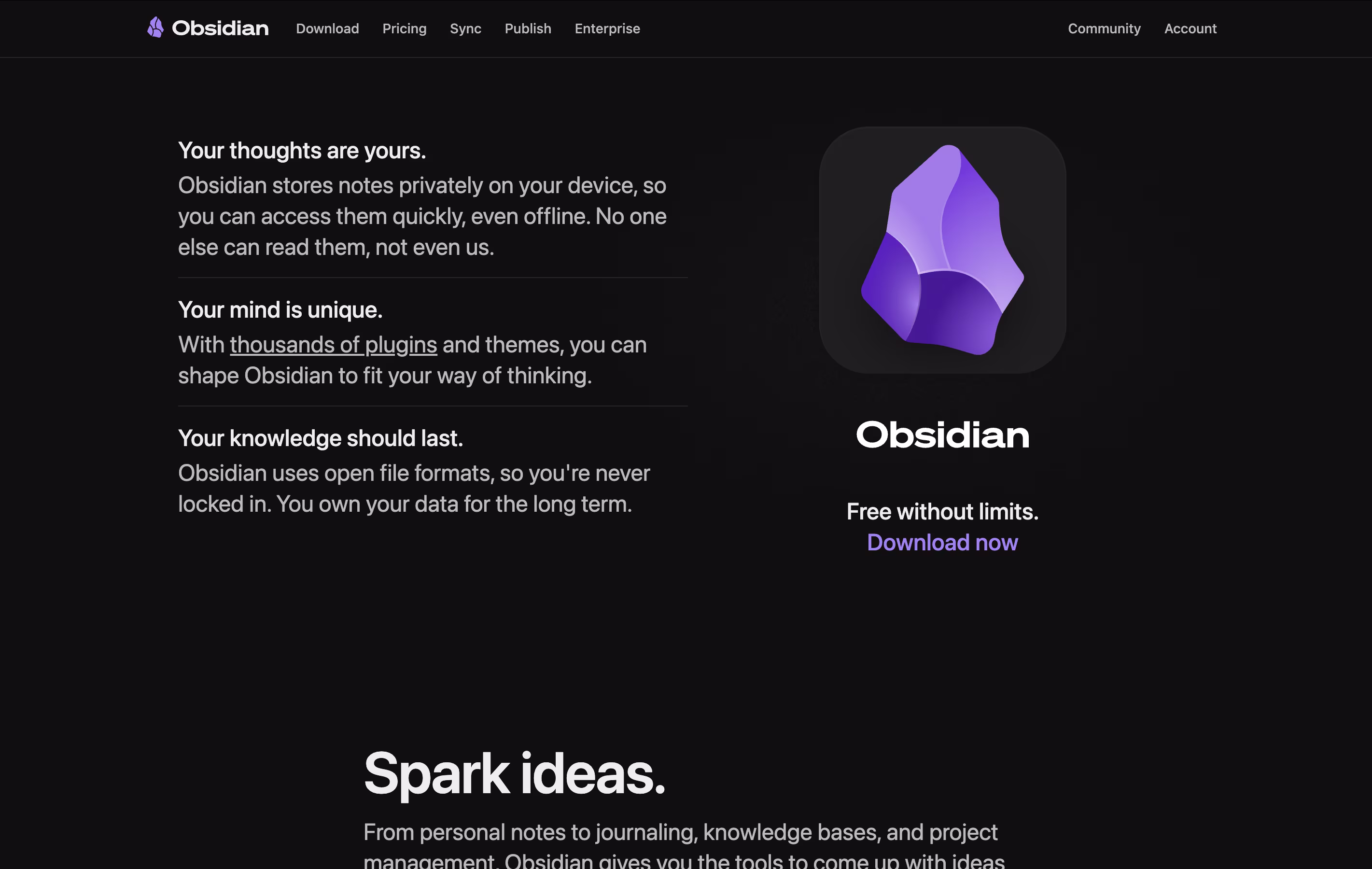 Obsidian screenshot 2