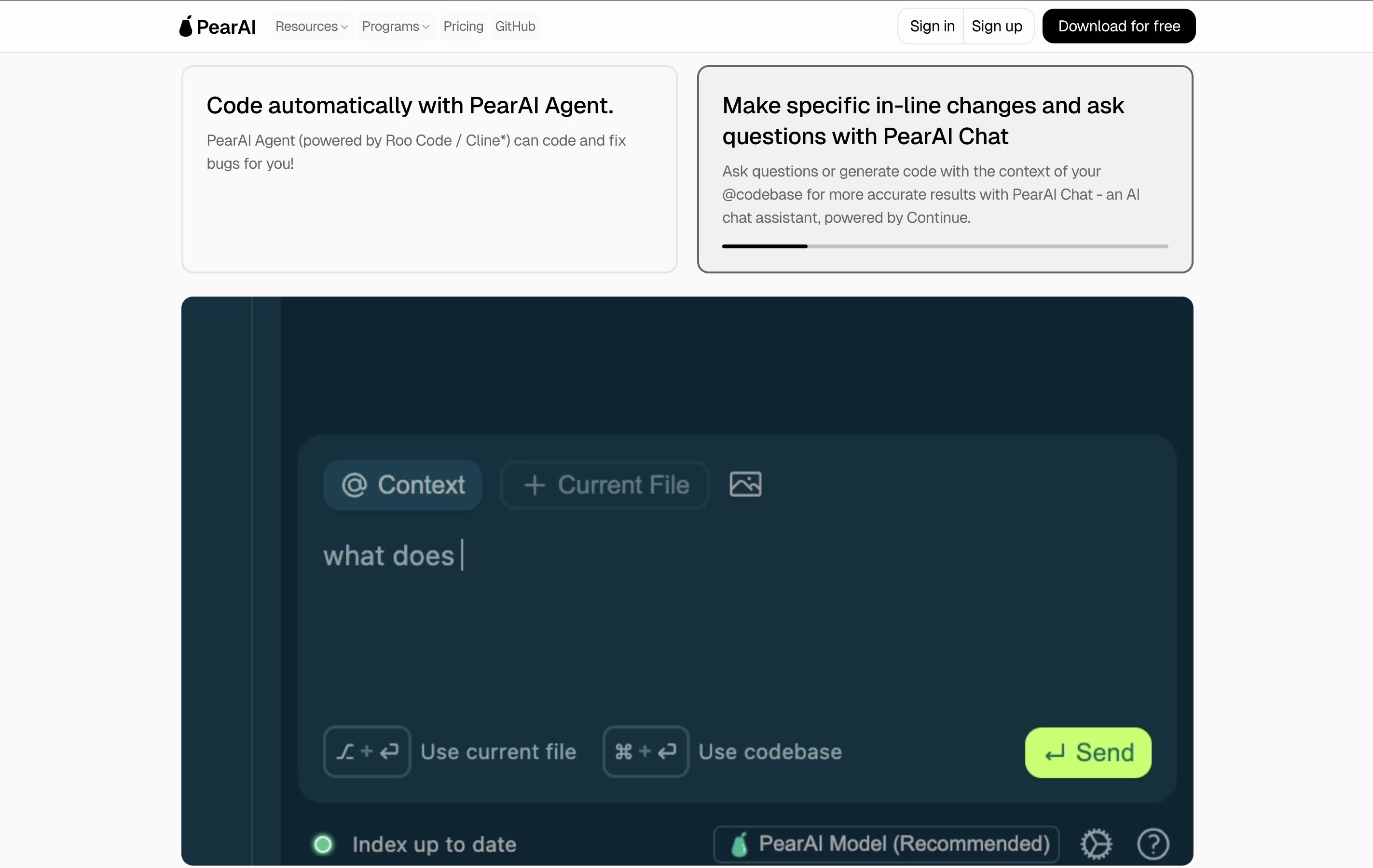 PearAI screenshot 2