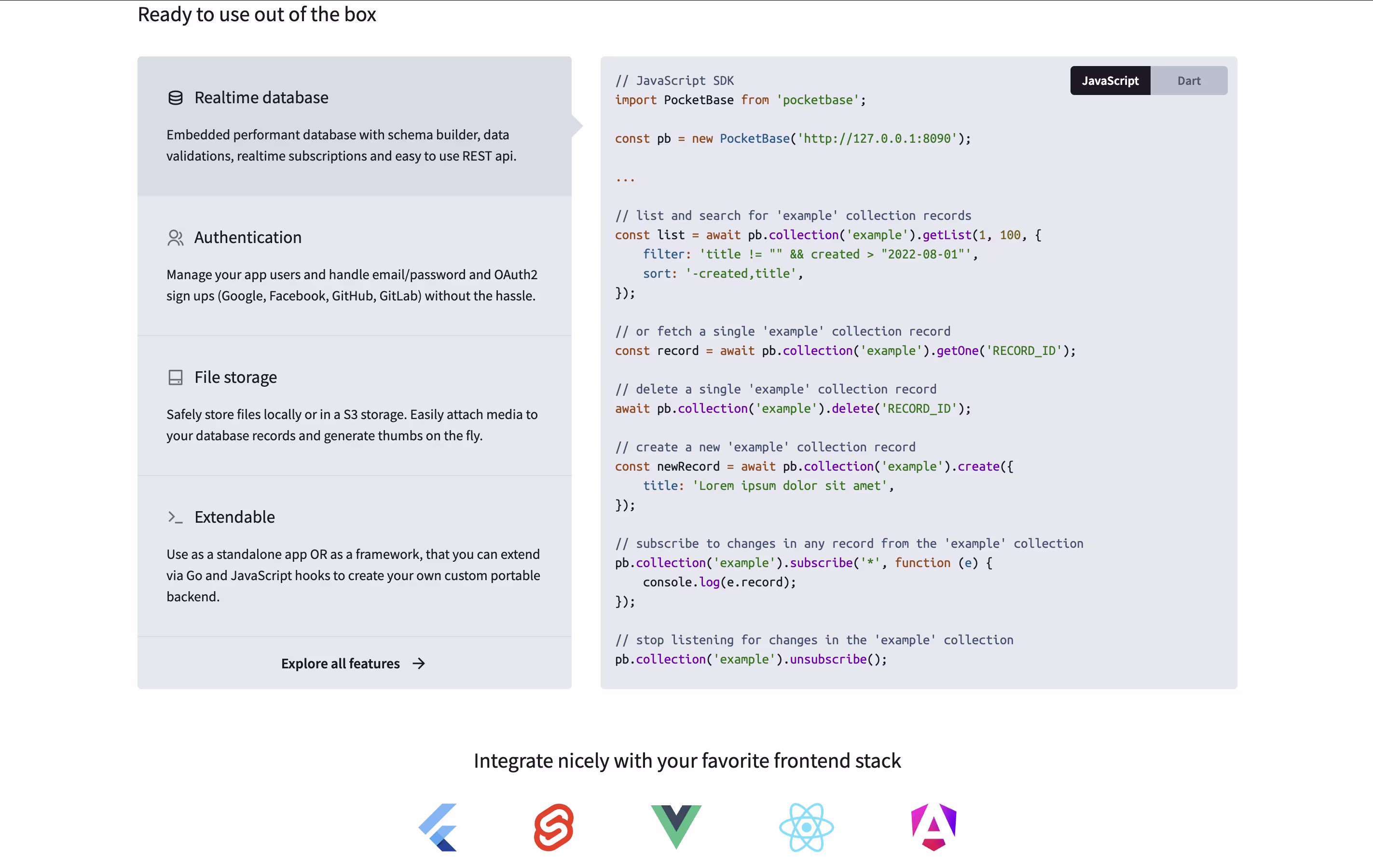 PocketBase screenshot 2