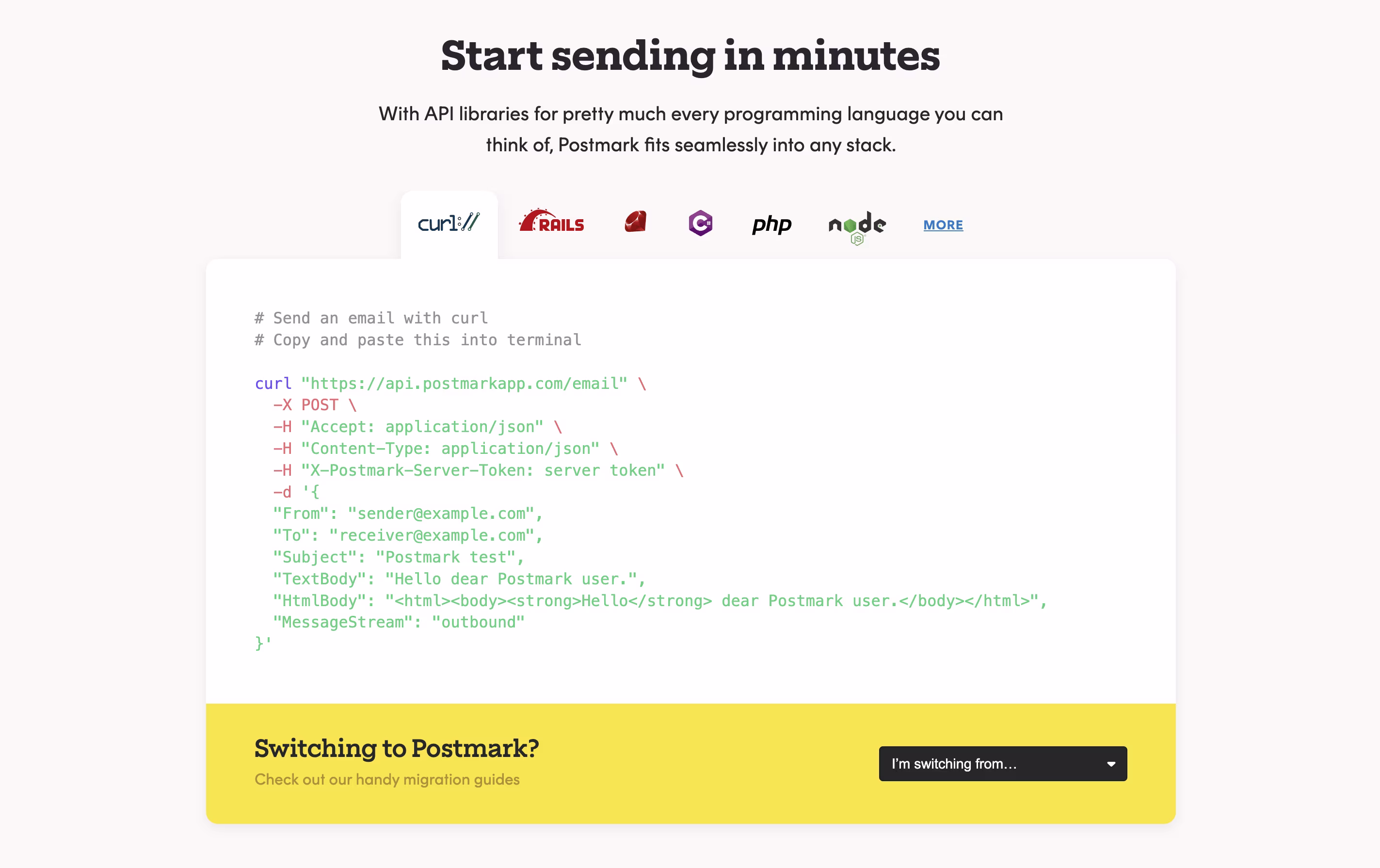 Postmark screenshot 2