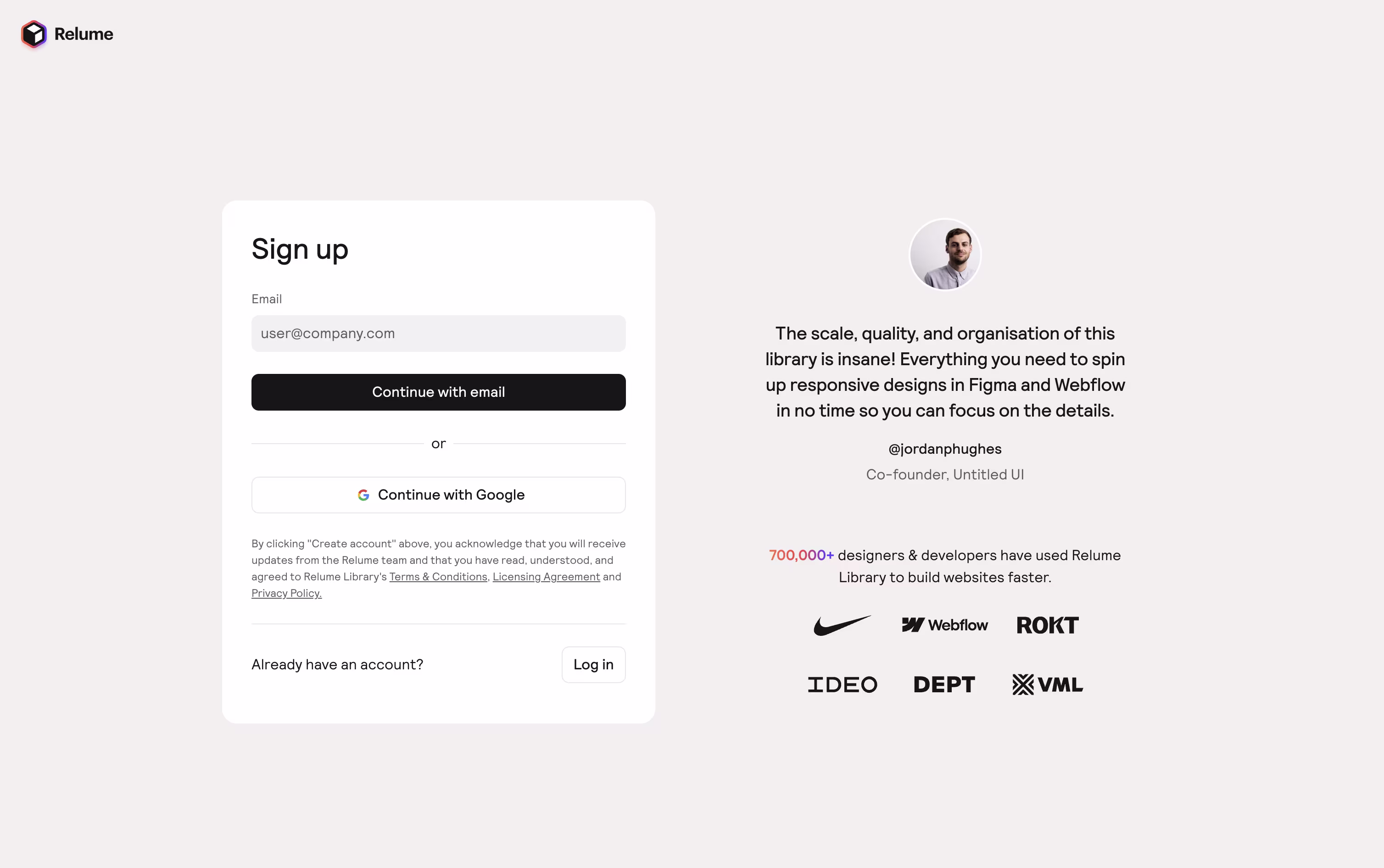 Relume screenshot 6