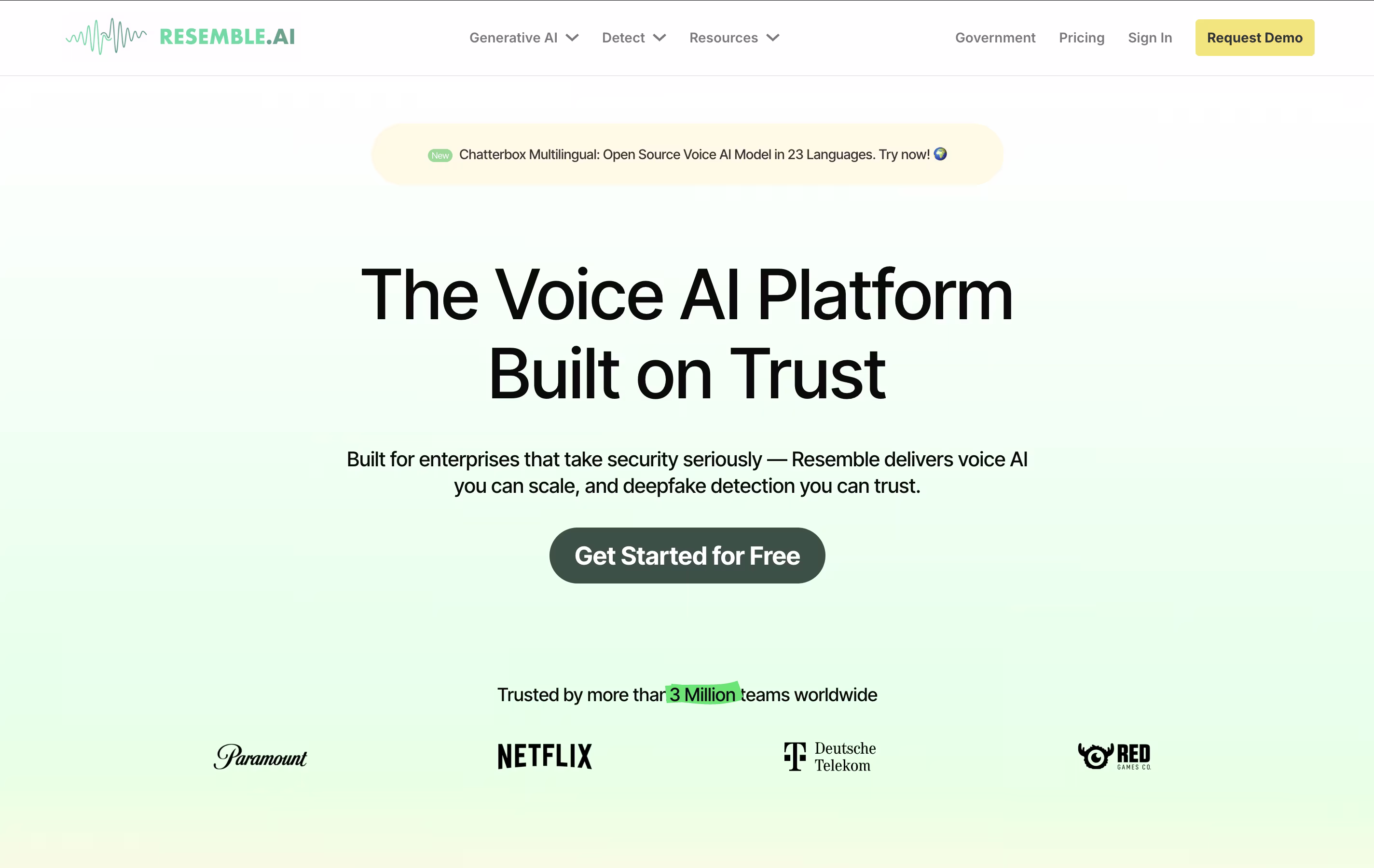 Resemble AI screenshot Resemble AI screenshot