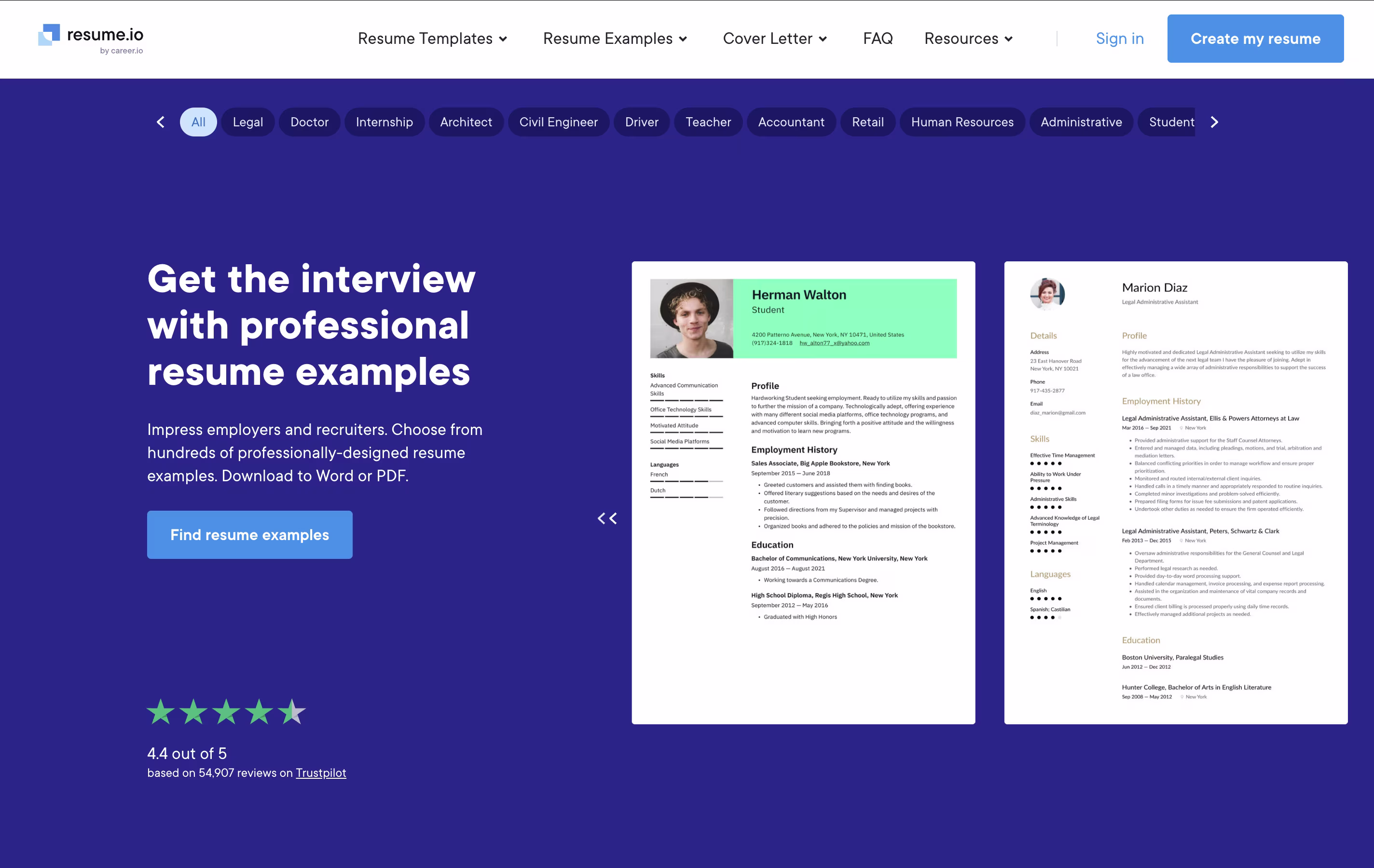 Resume.io screenshot 4