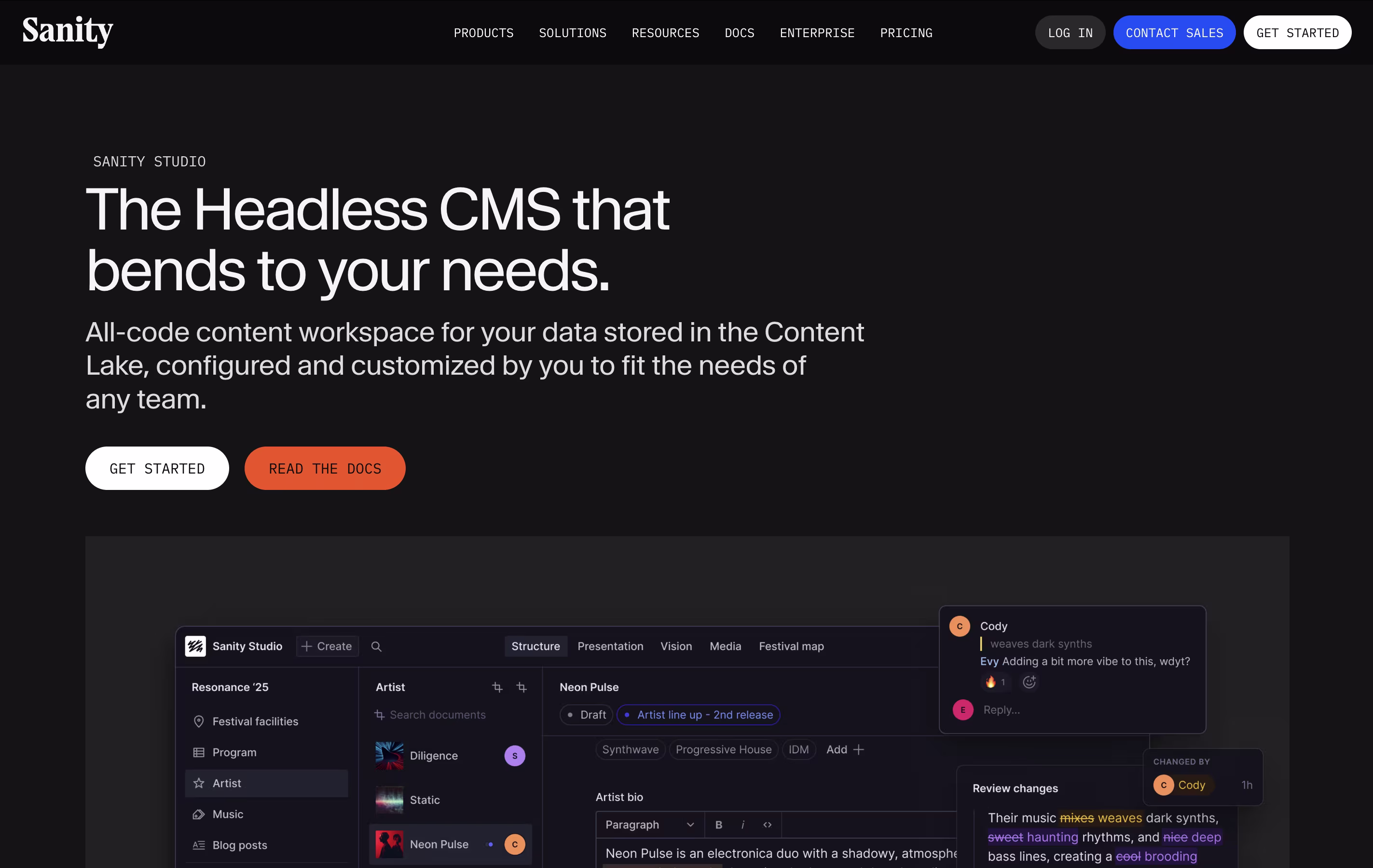 Sanity screenshot 5