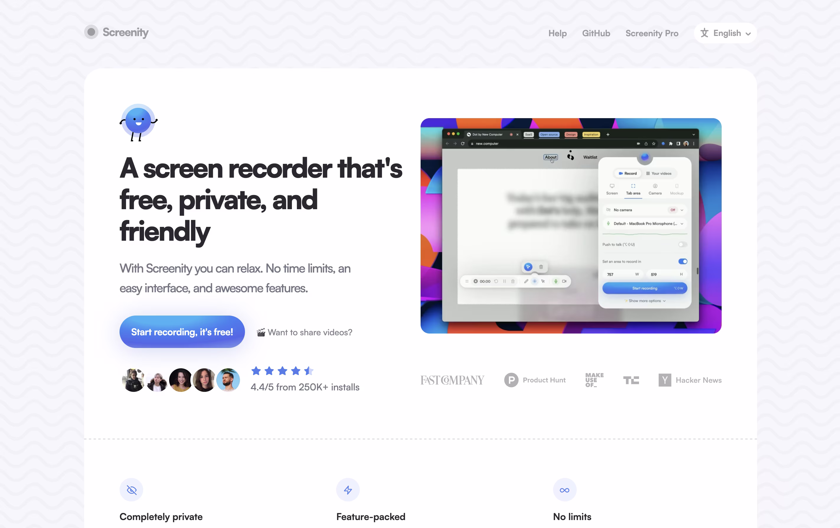 Screenity screenshot Screenity screenshot