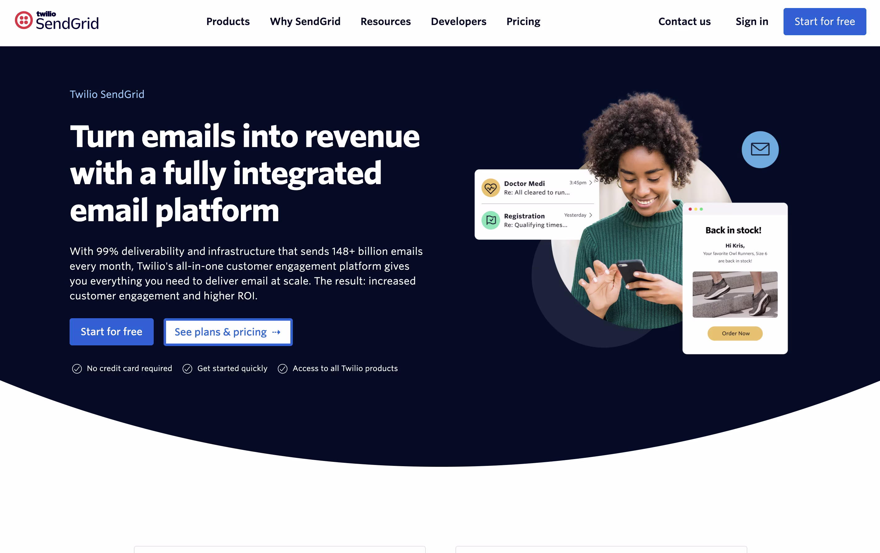 SendGrid screenshot