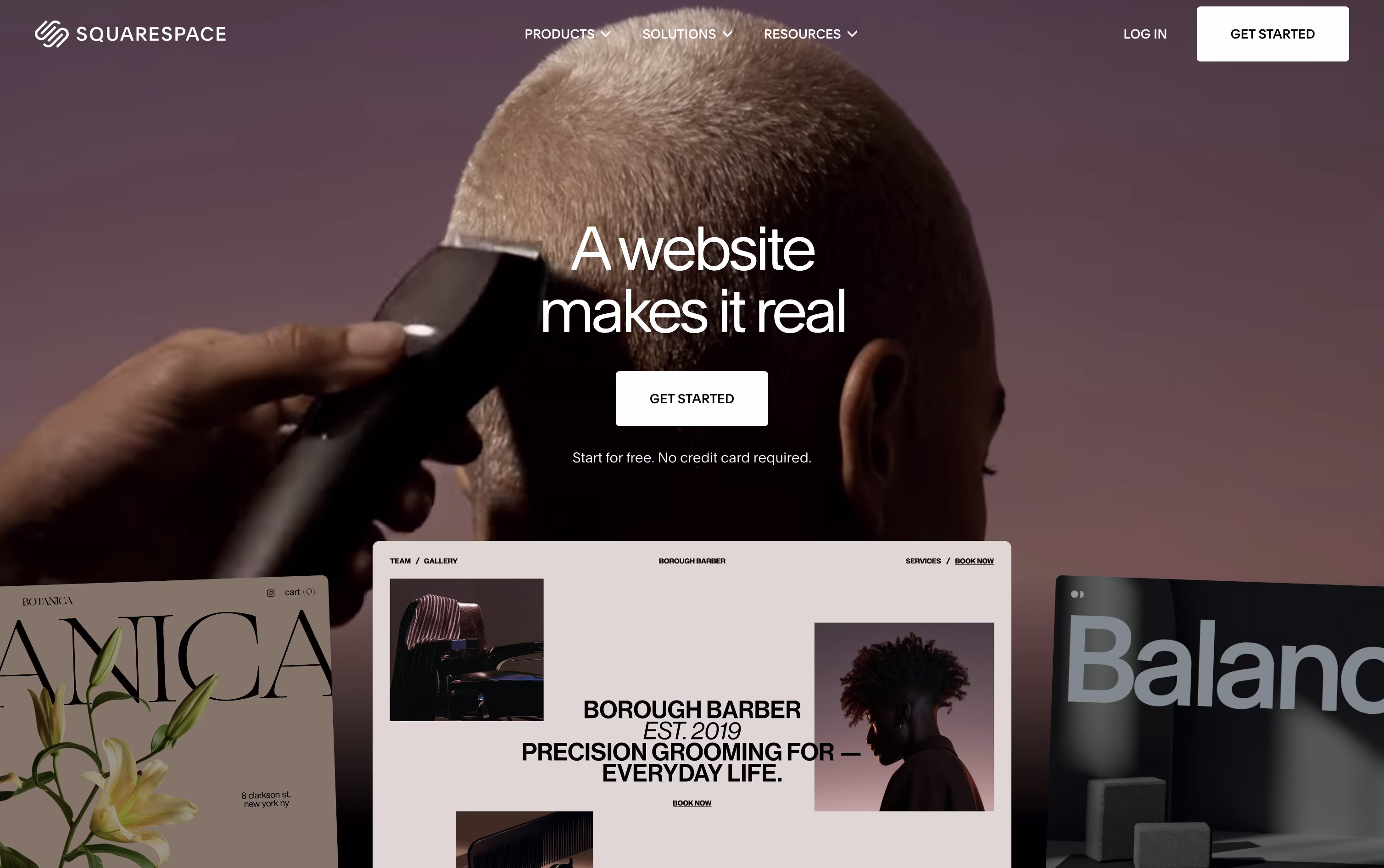 Squarespace screenshot Squarespace screenshot