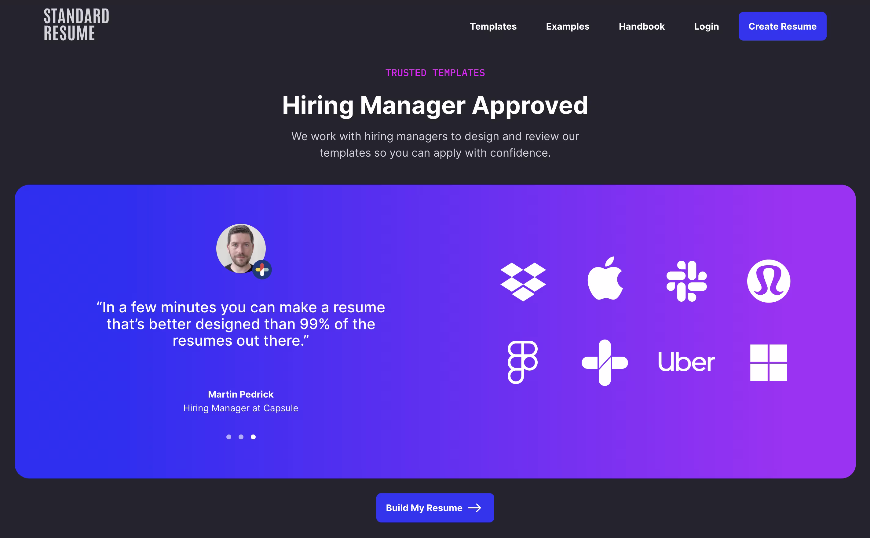 Standard Resume screenshot 2