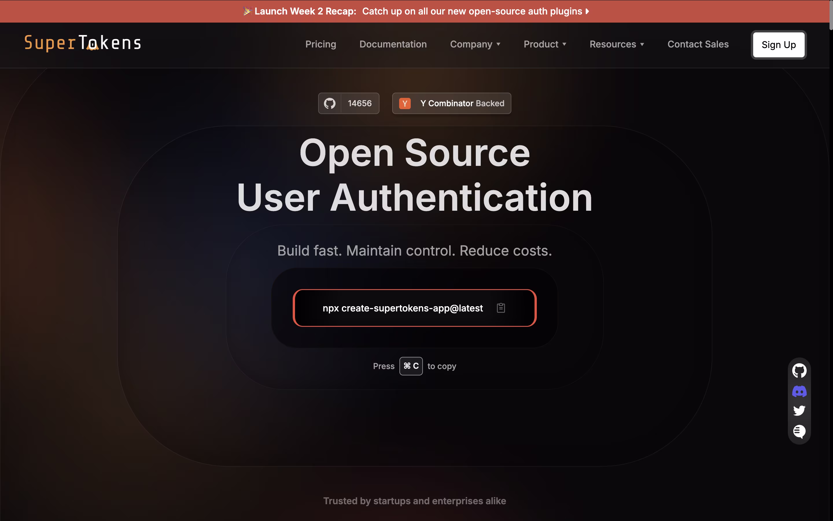SuperTokens screenshot