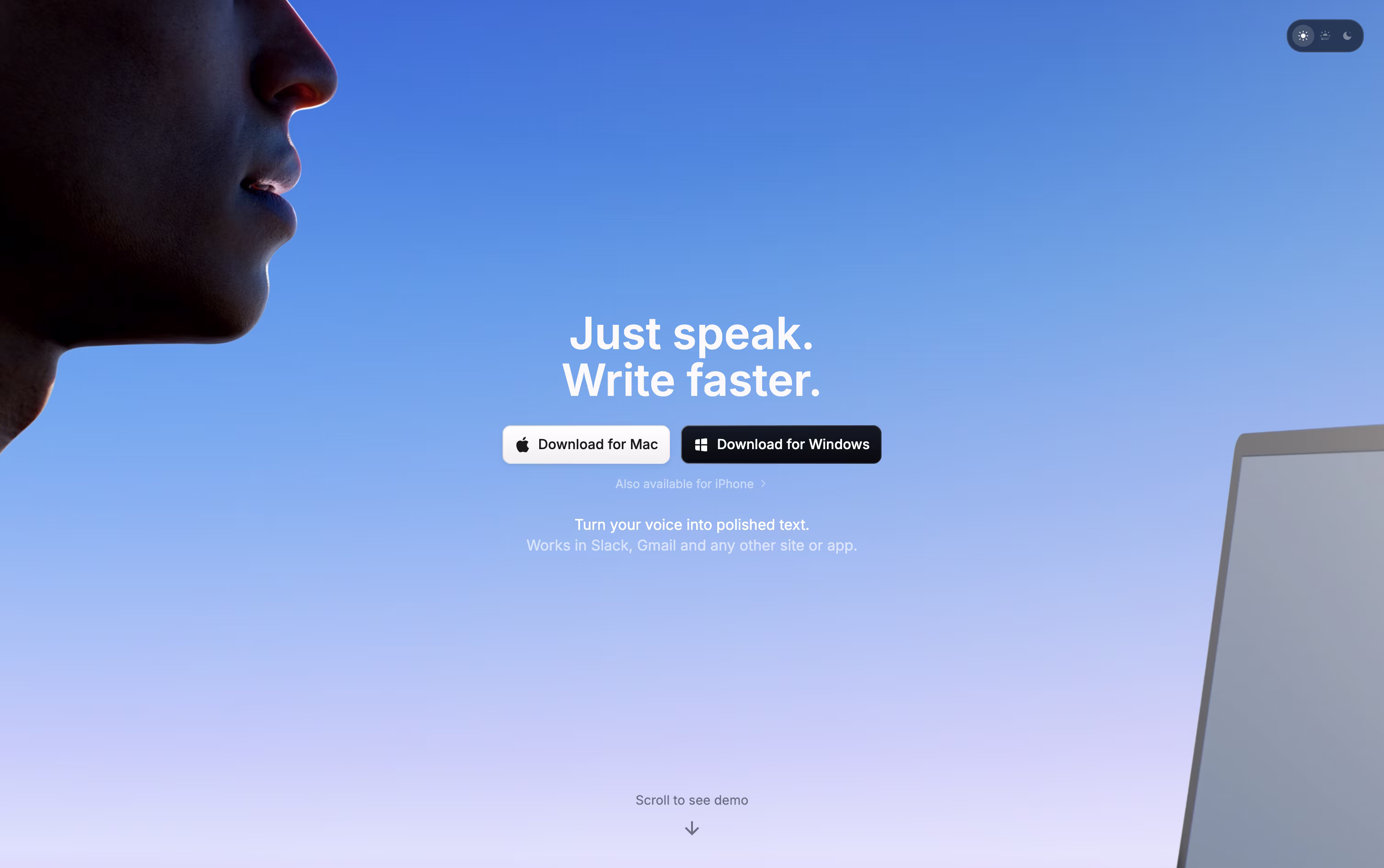 Superwhisper screenshot