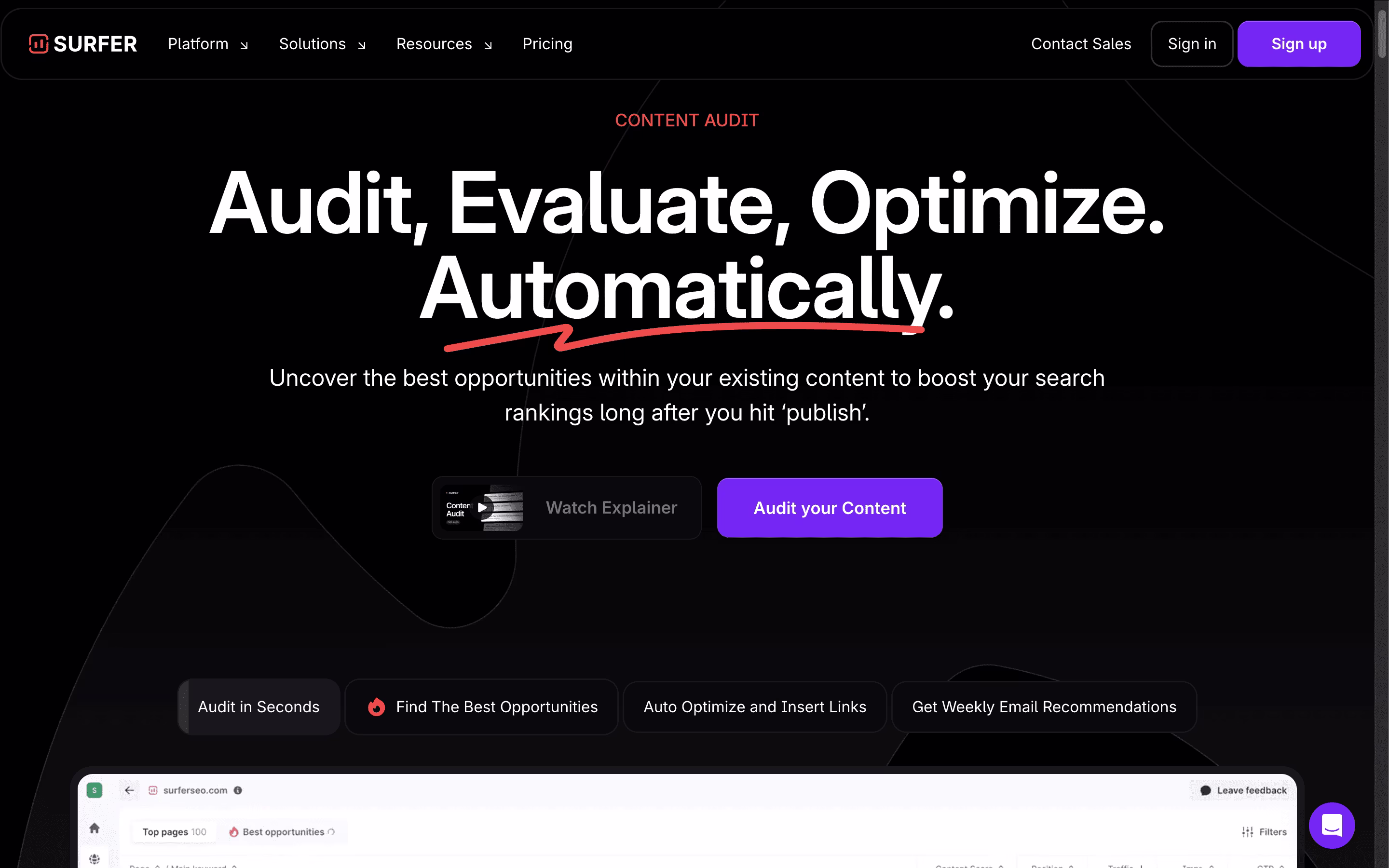 Surfer SEO screenshot 2