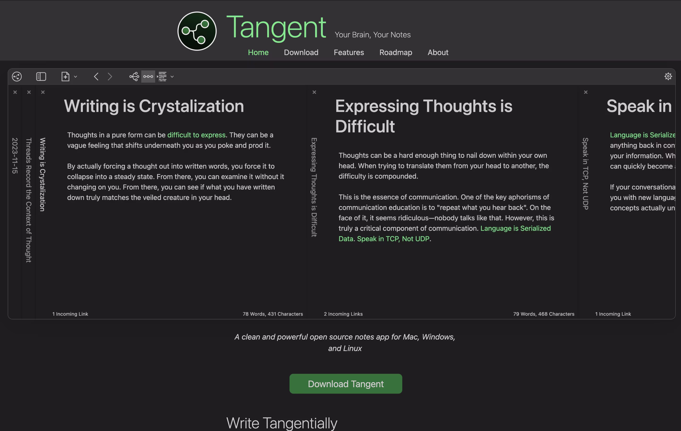Tangent Notes screenshot Tangent Notes screenshot