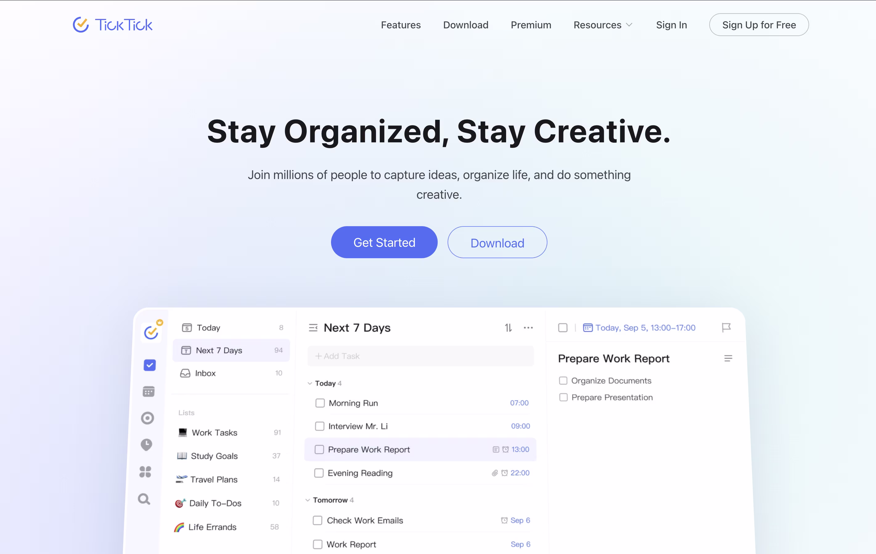 TickTick screenshot