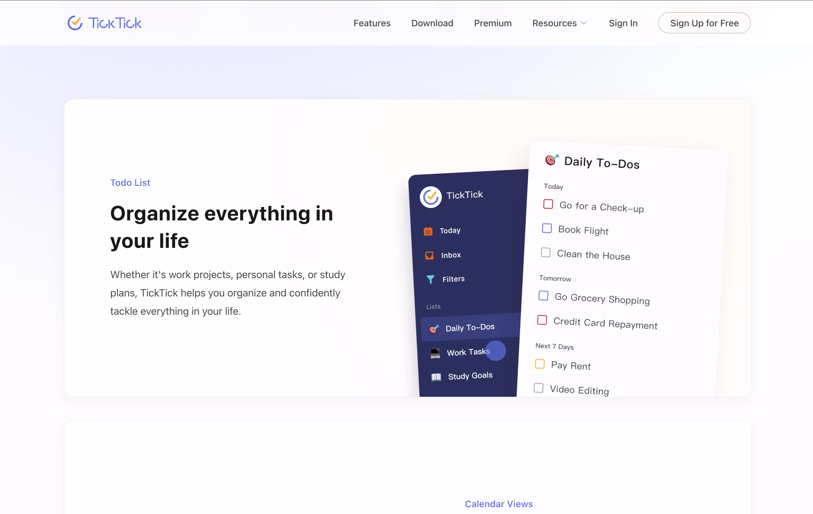 TickTick screenshot 2