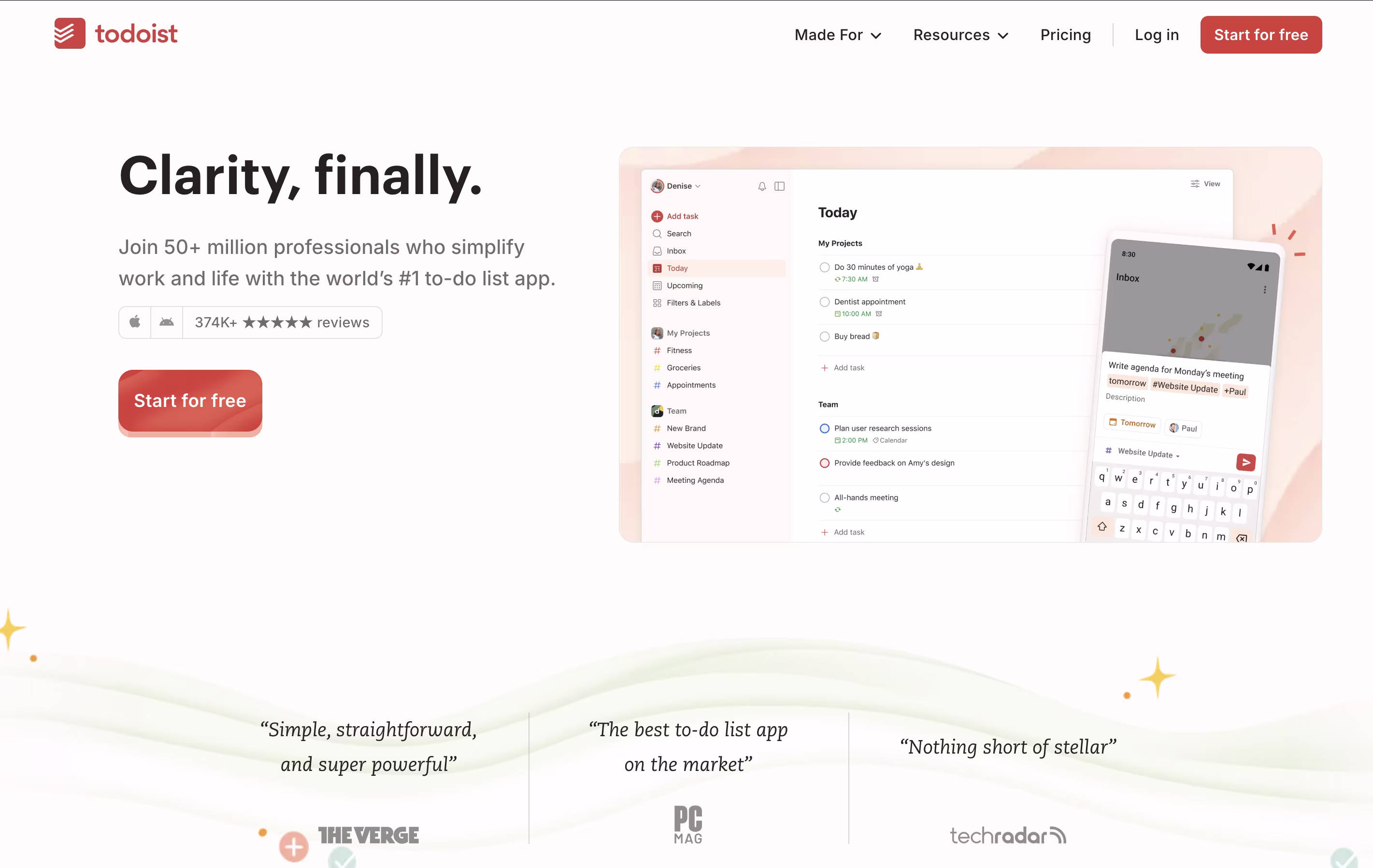 Todoist screenshot