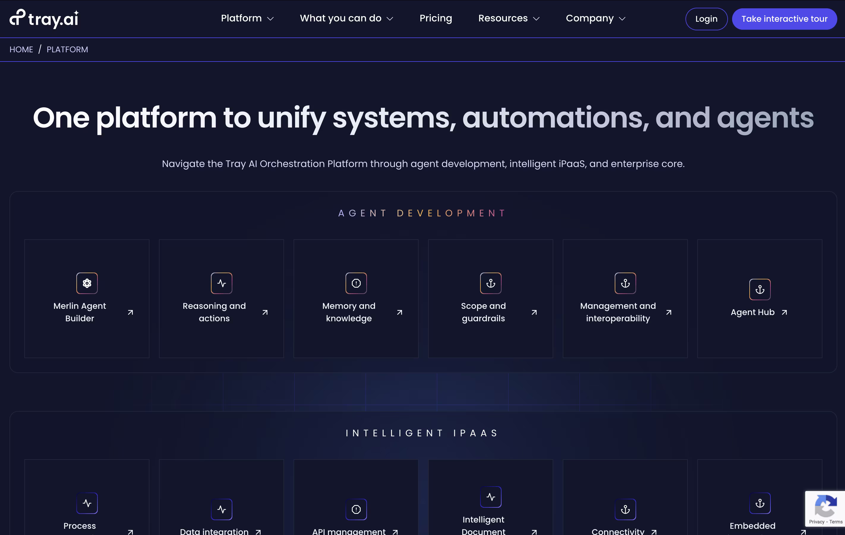 Tray.io screenshot Tray.io screenshot
