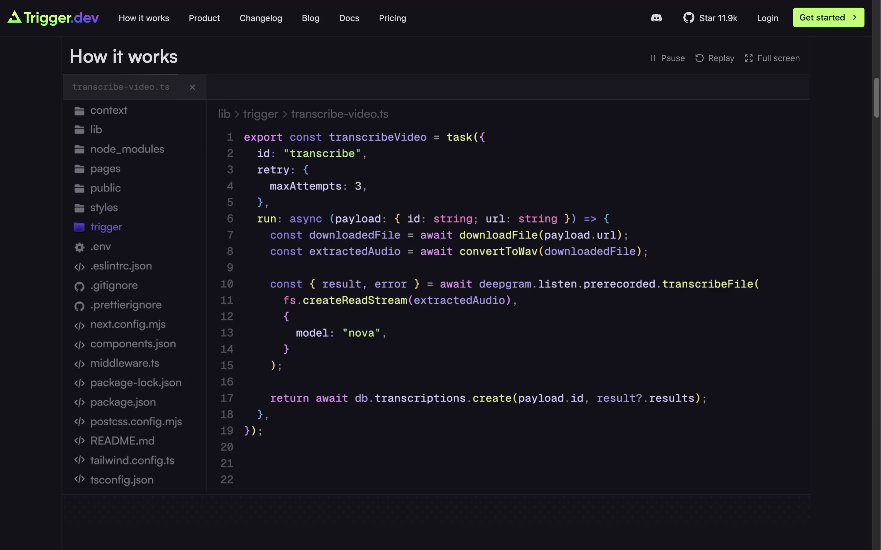 Trigger.dev screenshot 2