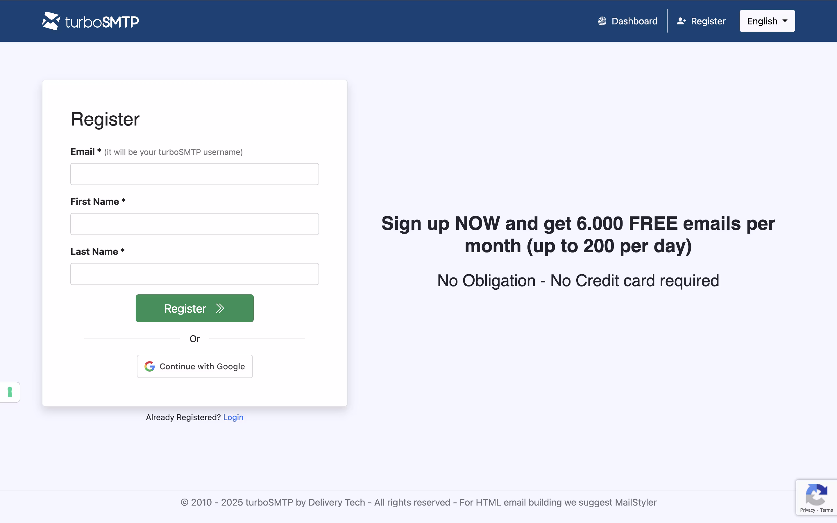 turboSMTP screenshot 6
