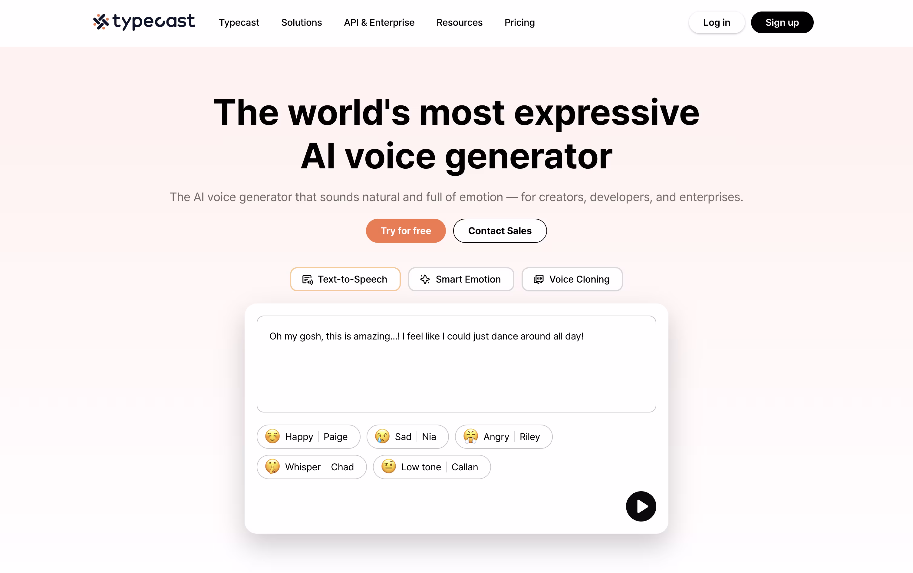 Typecast screenshot