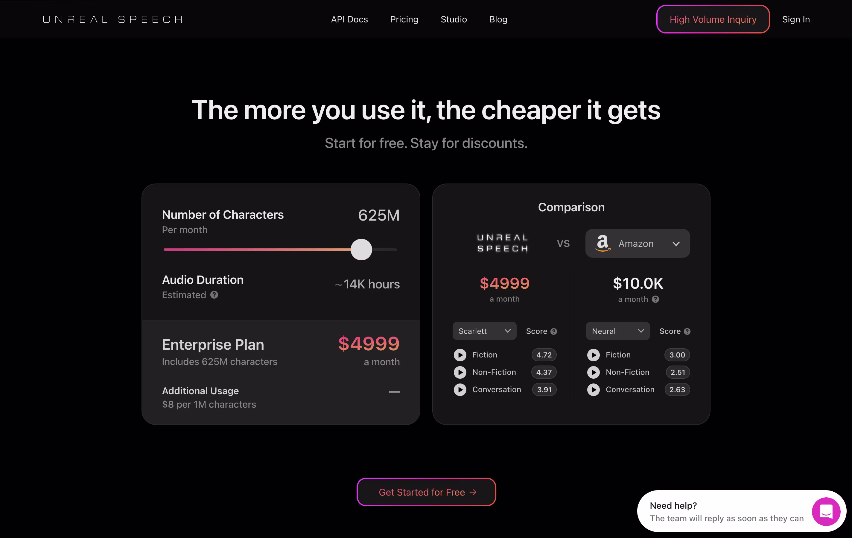 Unreal Speech screenshot 3