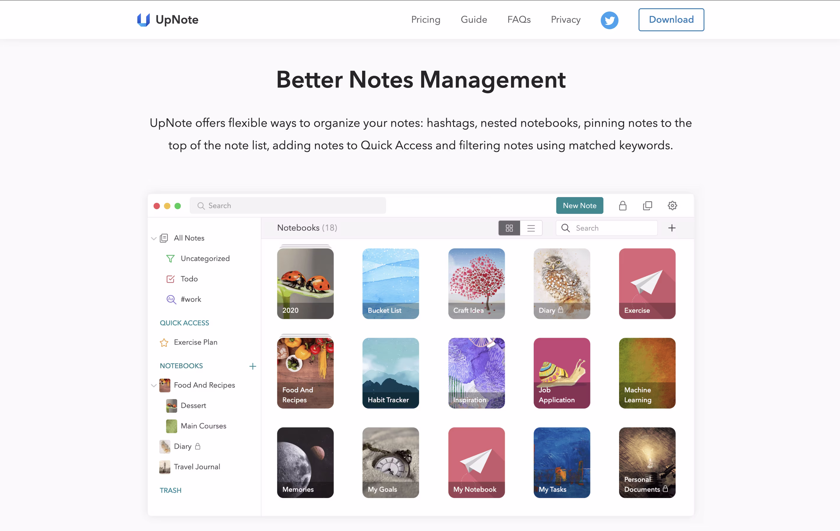 UpNote screenshot 2