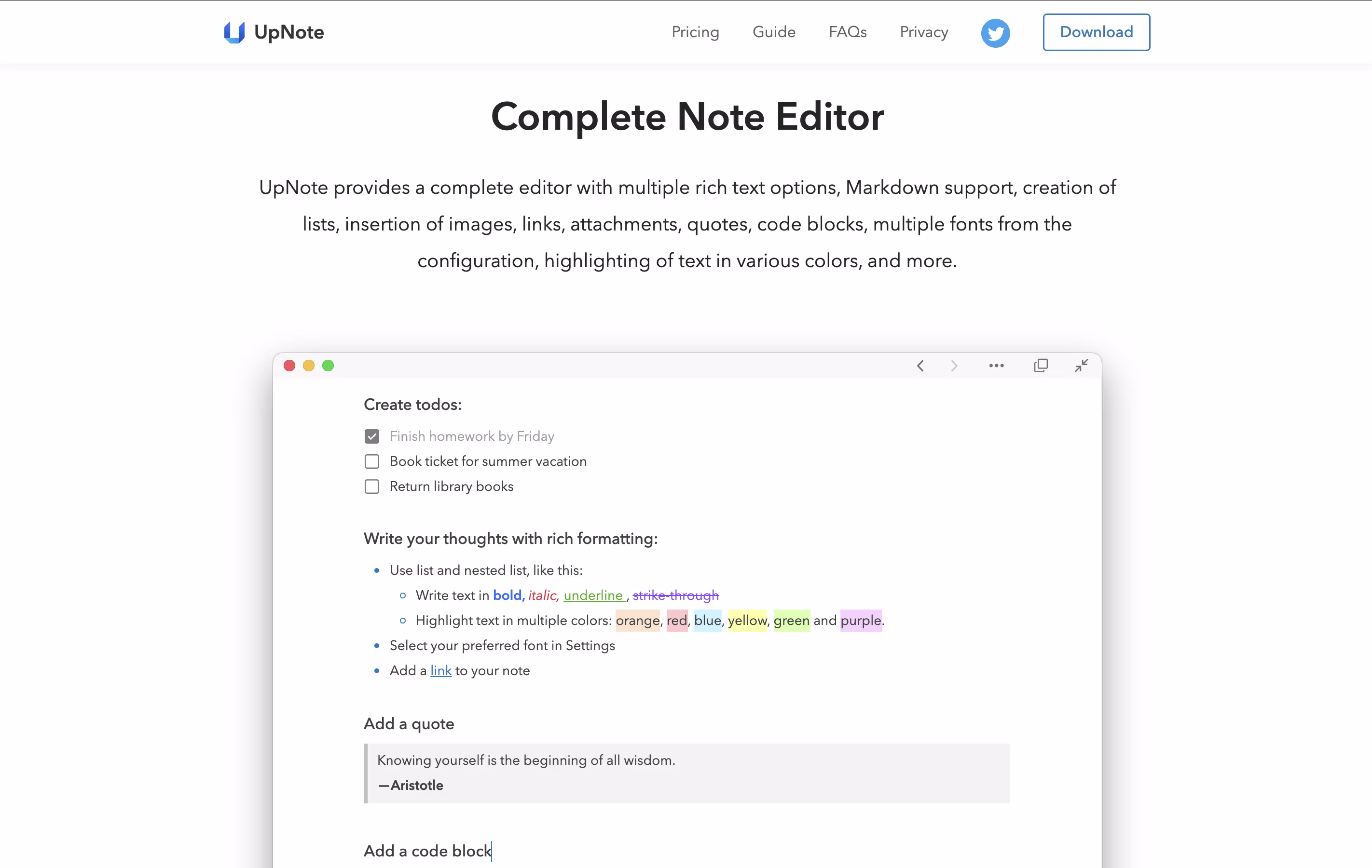 UpNote screenshot 3