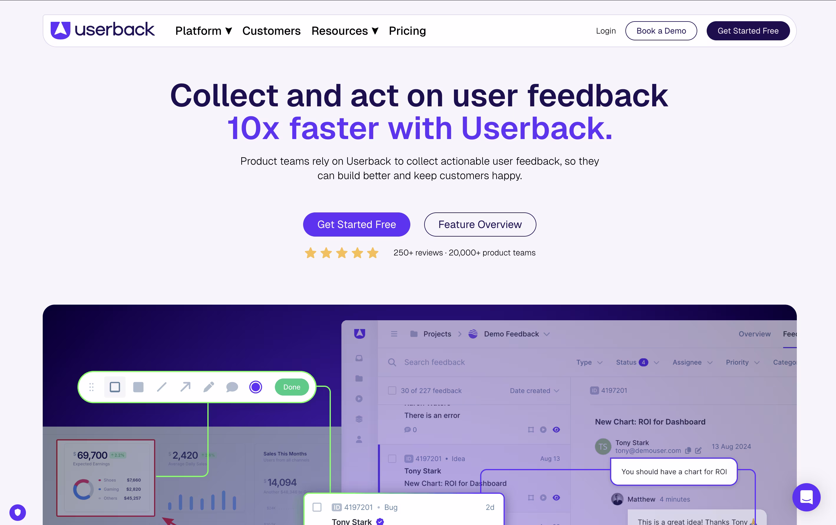 Userback screenshot Userback screenshot