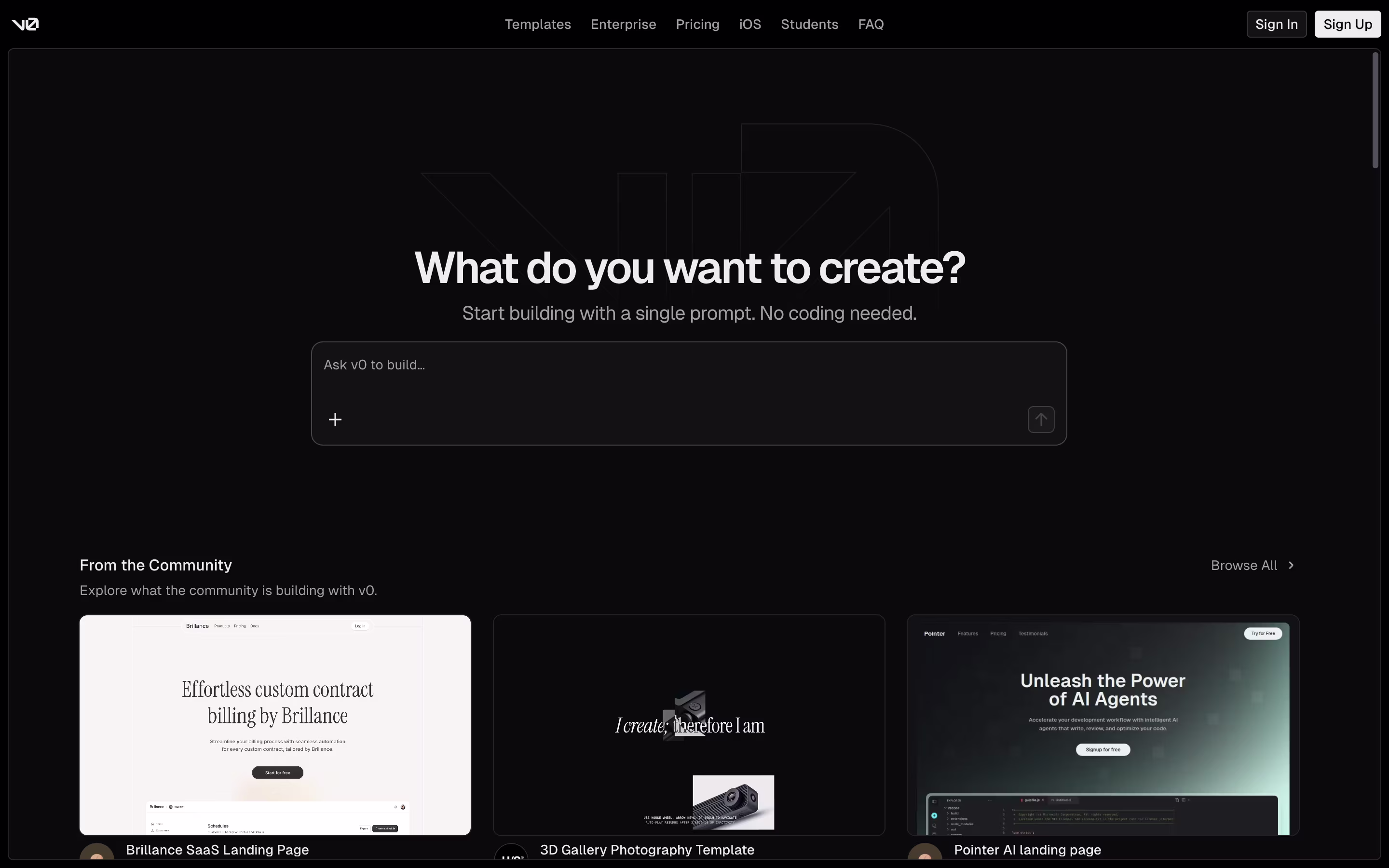 v0 screenshot