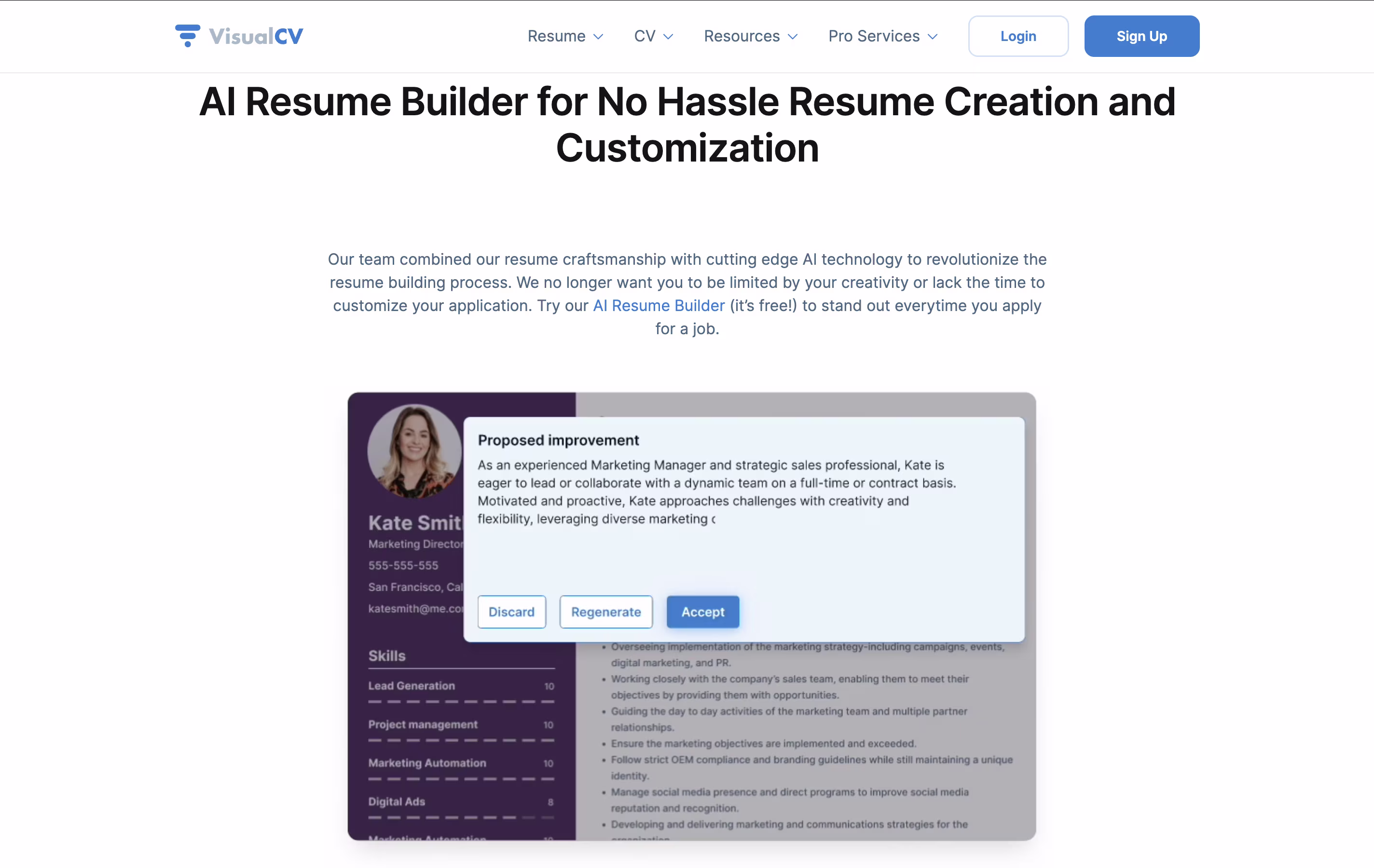 VisualCV screenshot 2