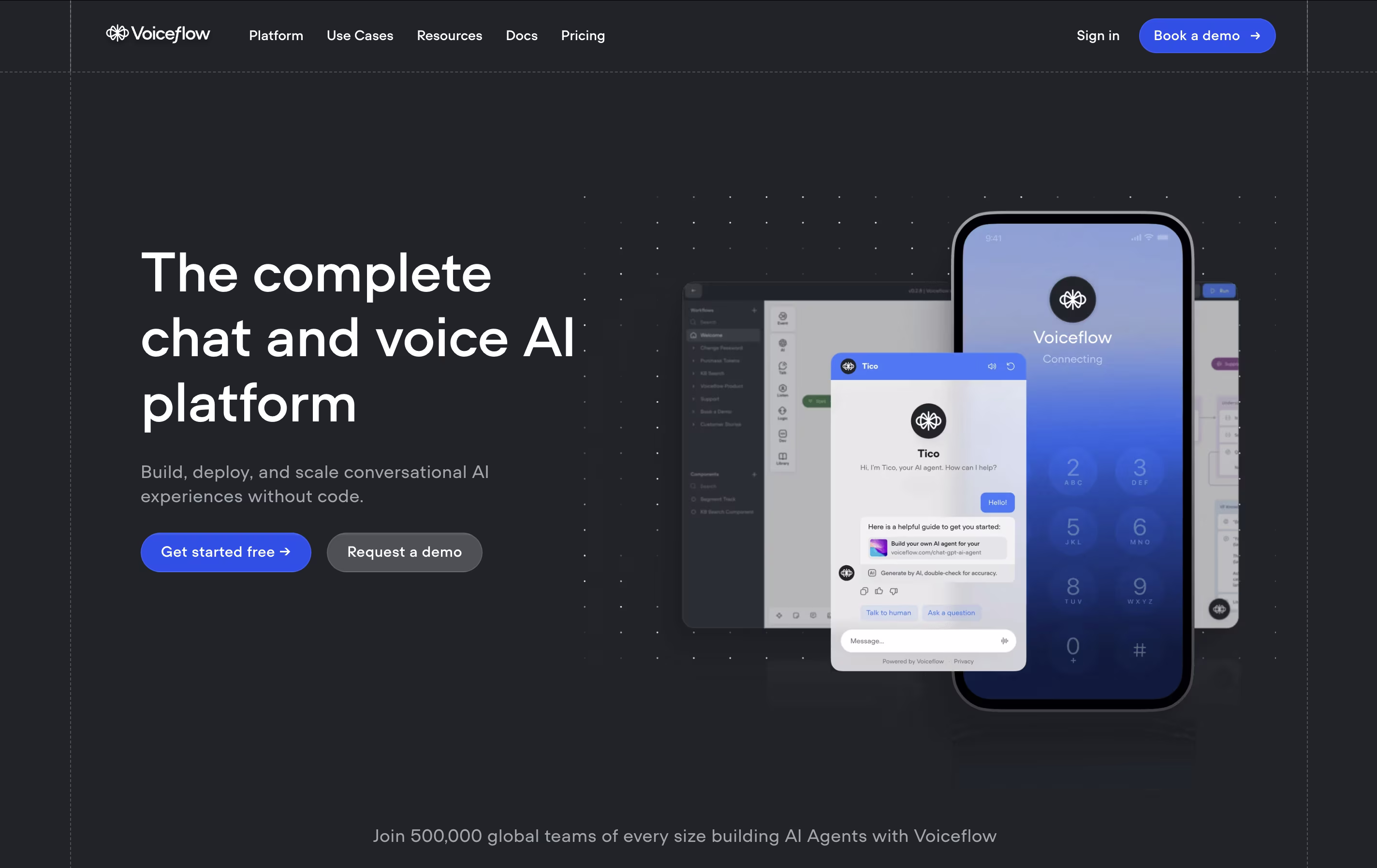 Voiceflow screenshot