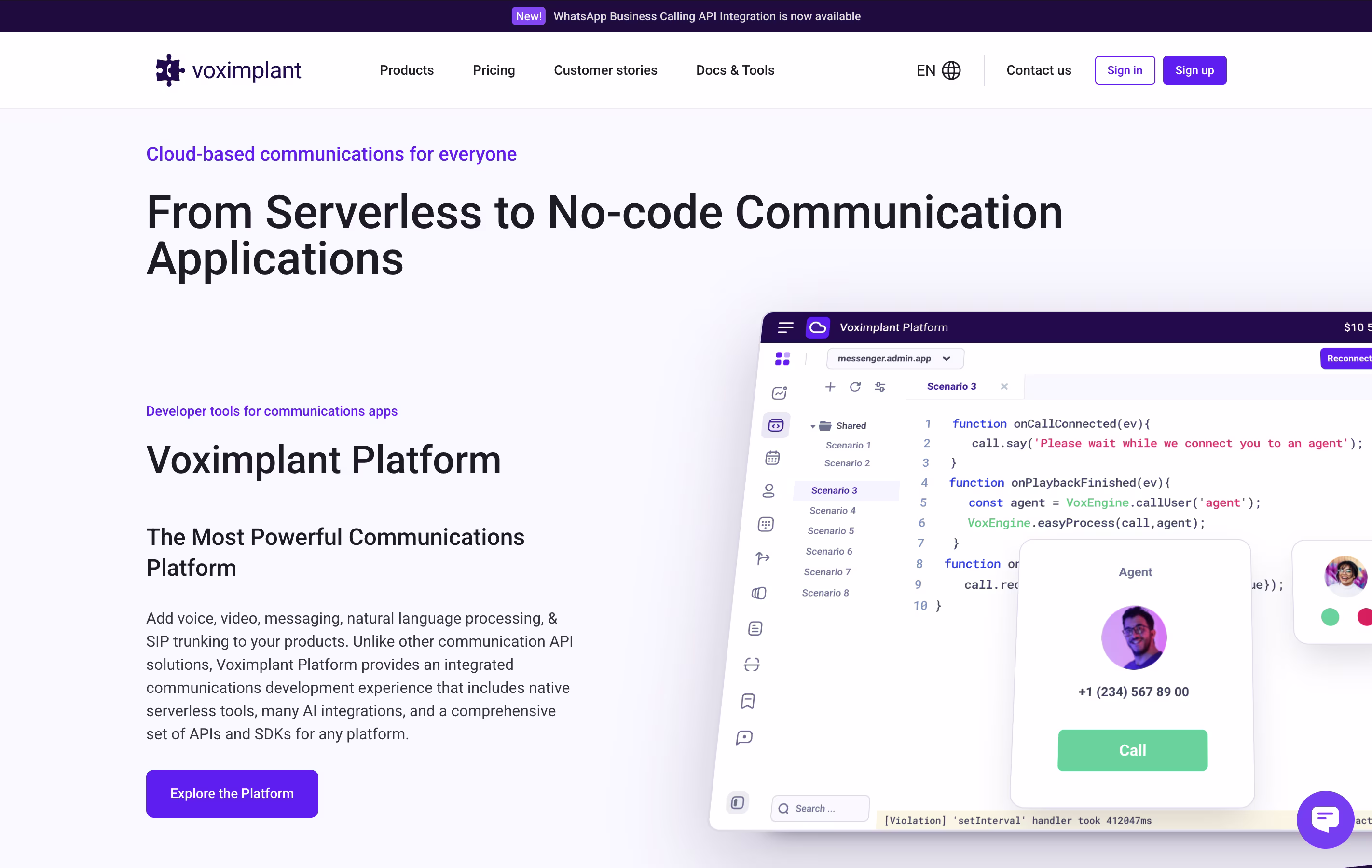 VoxImplant screenshot 2