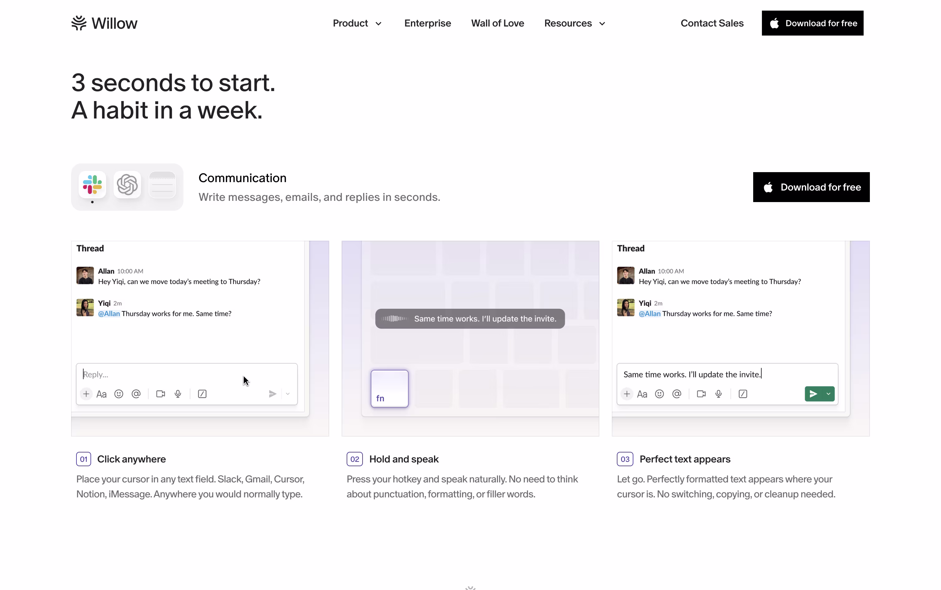Willow Voice screenshot 2