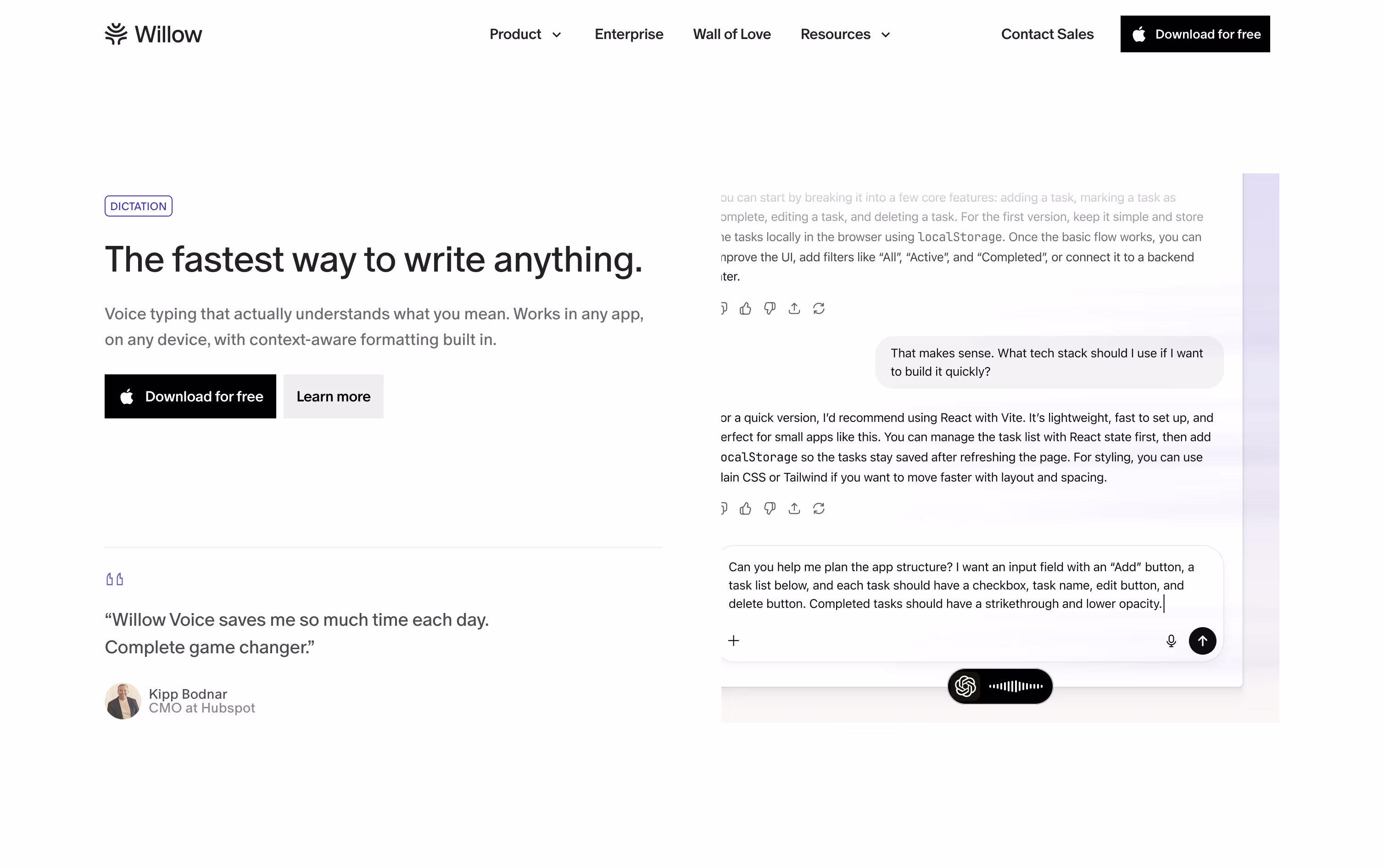 Willow Voice screenshot 3