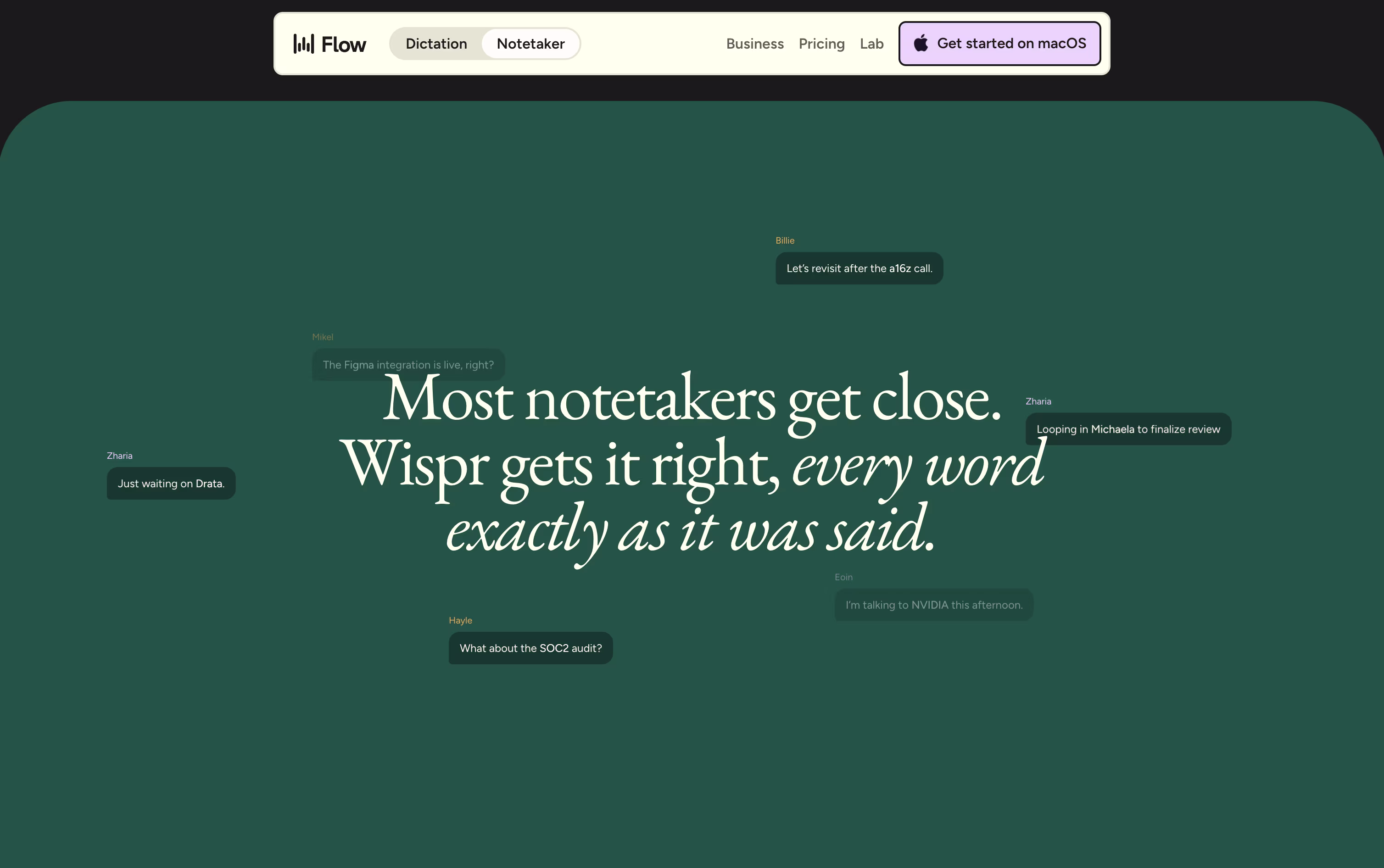 Wispr Notetaker screenshot 2
