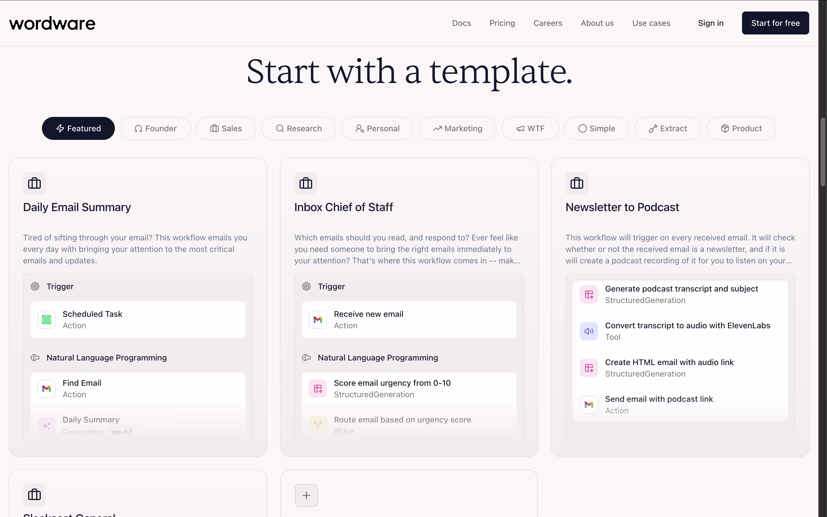 Wordware screenshot 2